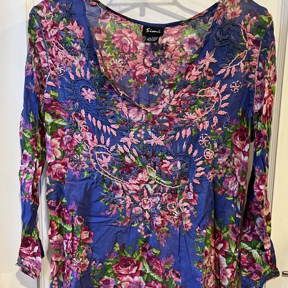 Simi Large Blue Tunic Women